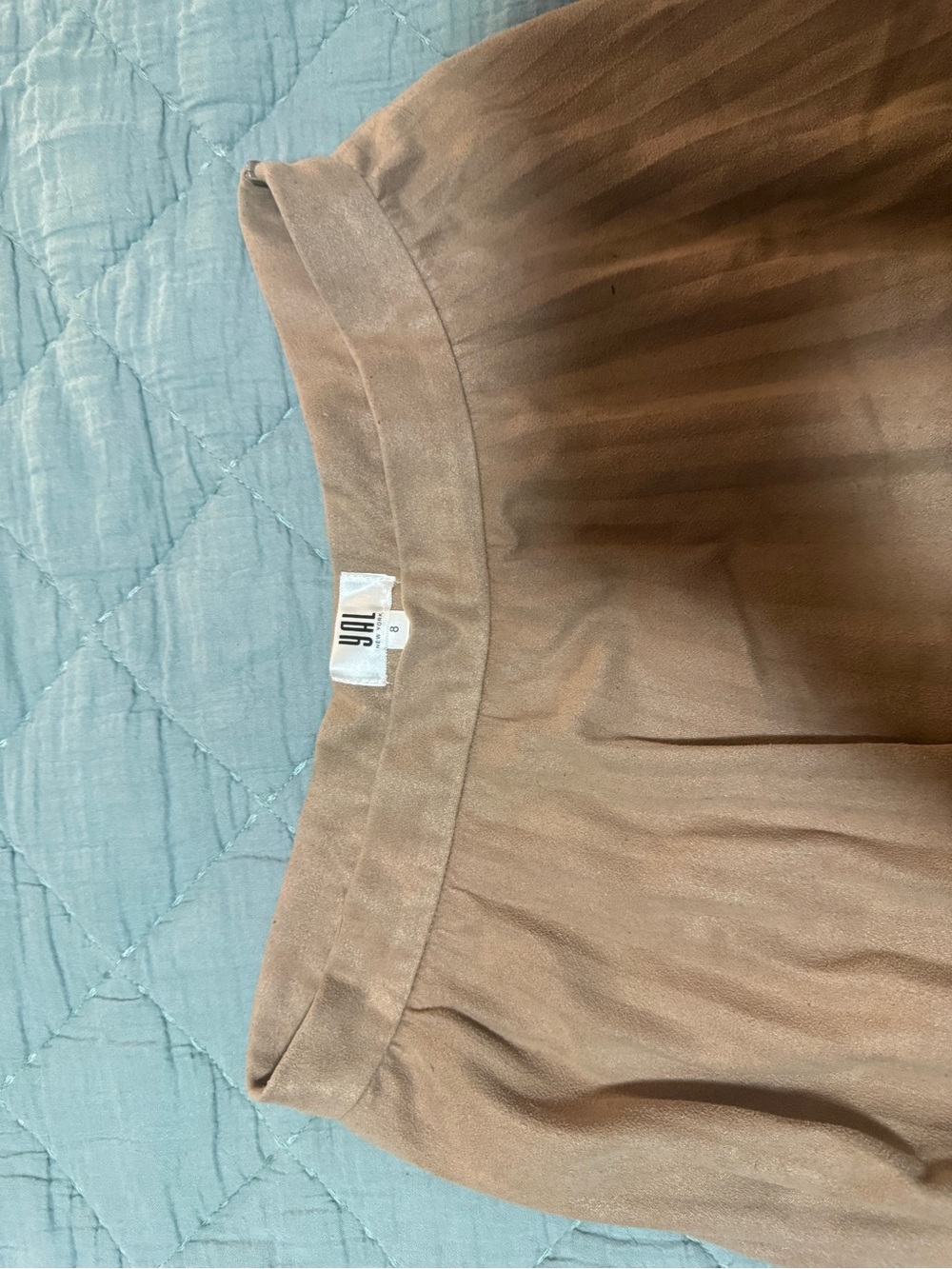 Neutral Tan Pleated Skirt